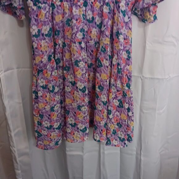 Skies Are Blue Women's M Floral Midi Dress V-neckline, dress flows, party dress - Picture 9 of 13